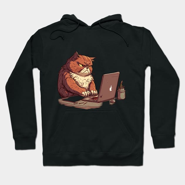 Feline IT Pro: The Tech-Savvy Cat Hoodie by Starry Street